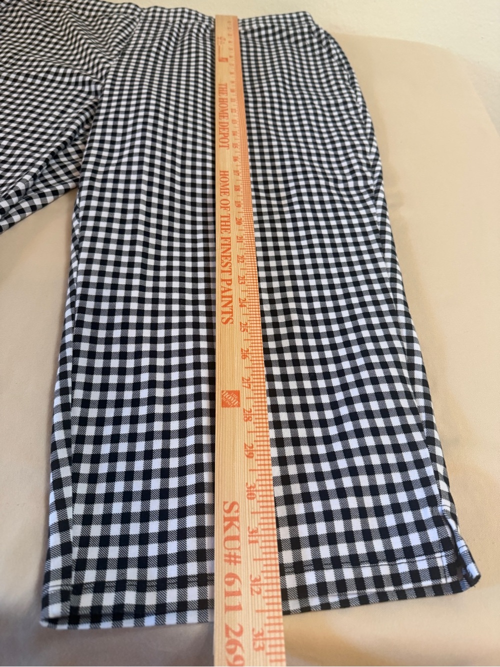 Susan Graver QVC Black White Gingham Crop Pants 2XP Cotton Stretch Pull On - Picture 12 of 12